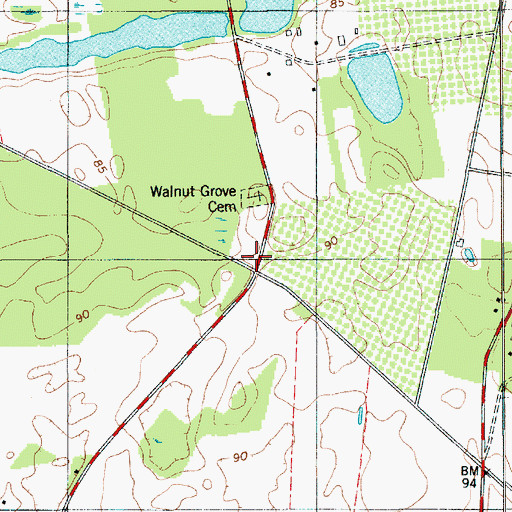 Topographic Map of Waner Grove School (historical), SC