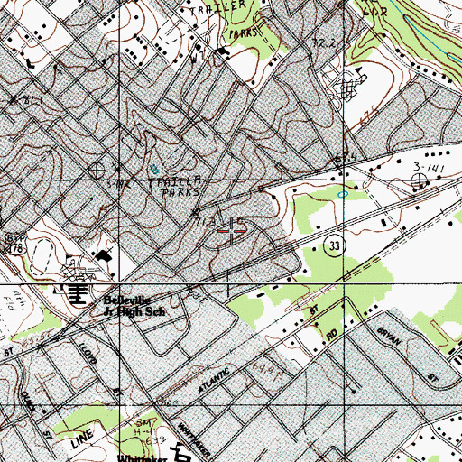Topographic Map of Wilkinson Heights, SC