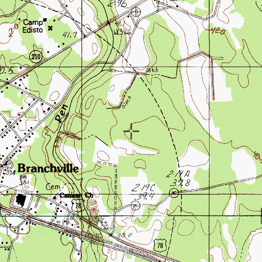 Topographic Map of Wilson Chapel, SC