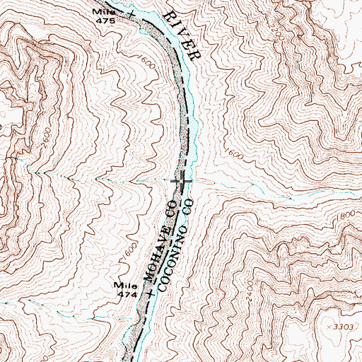 Topographic Map of Three Springs Canyon, AZ