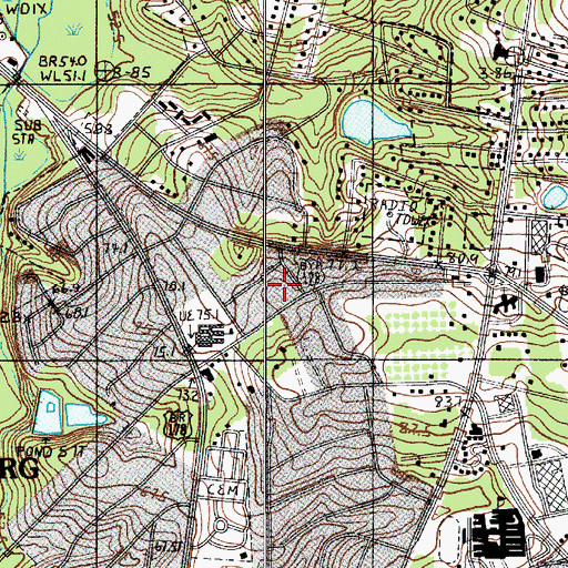 Topographic Map of Windy Hills, SC