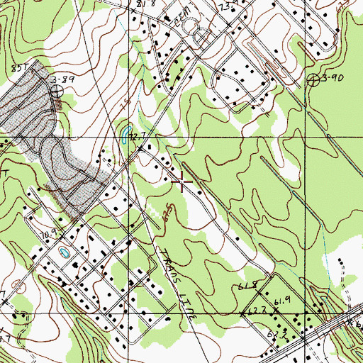 Topographic Map of Woodberry, SC