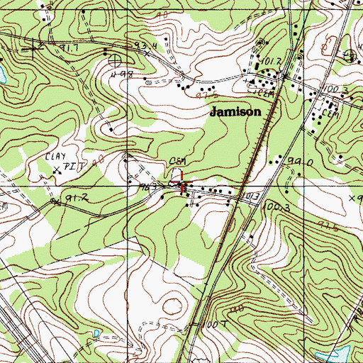 Topographic Map of Zion Church, SC
