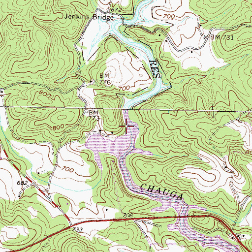 Topographic Map of Bakers Mill (historical), SC