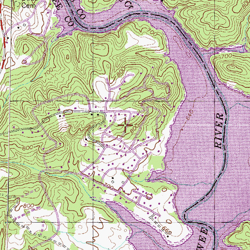Topographic Map of Bay Shores, SC