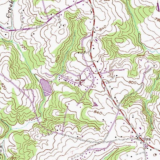 Topographic Map of Bent Tree, SC
