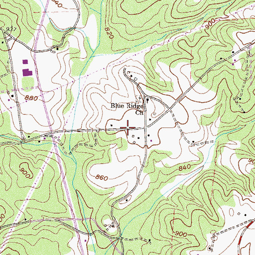 Topographic Map of Blue Ridge School (historical), SC