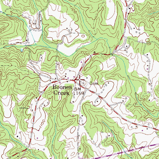 Topographic Map of Boone Creek School Number 2 (historical), SC