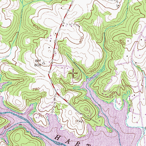 Topographic Map of Caballin Springs, SC