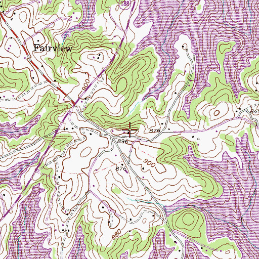 Topographic Map of Church of God, SC