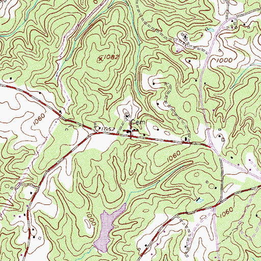 Topographic Map of Church of God, SC