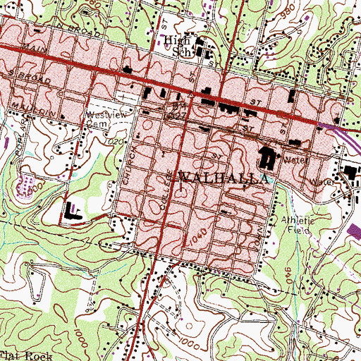 Topographic Map of College Street Baptist Church, SC