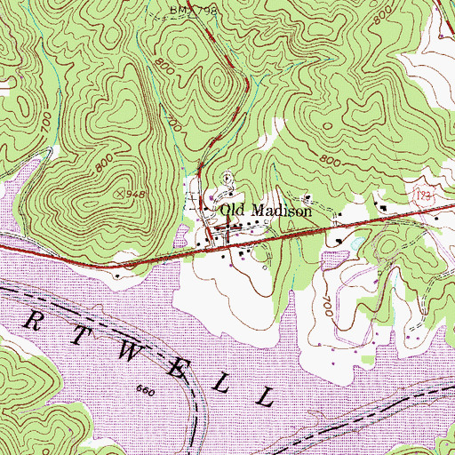 Topographic Map of Colonel Cleveland Monument, SC