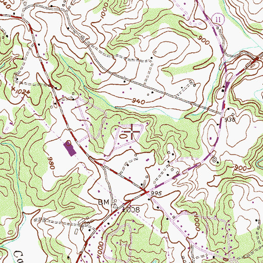 Topographic Map of Country Villa Subdivision, SC