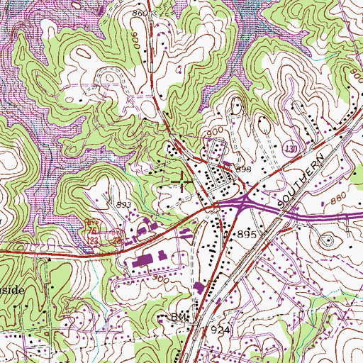 Topographic Map of Cove Inlet, SC