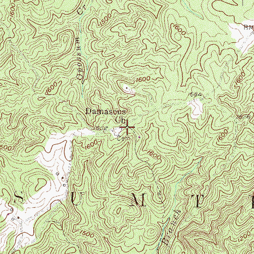 Topographic Map of Damascus School (historical), SC