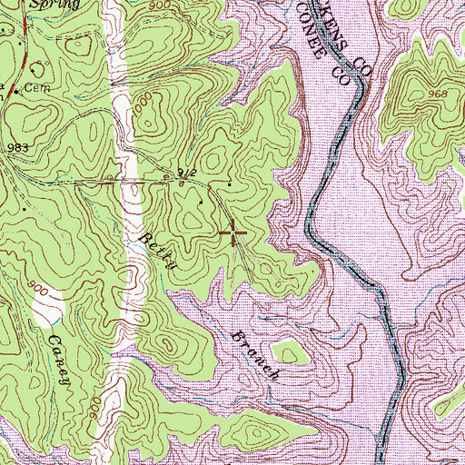 Topographic Map of DAR Monument, SC