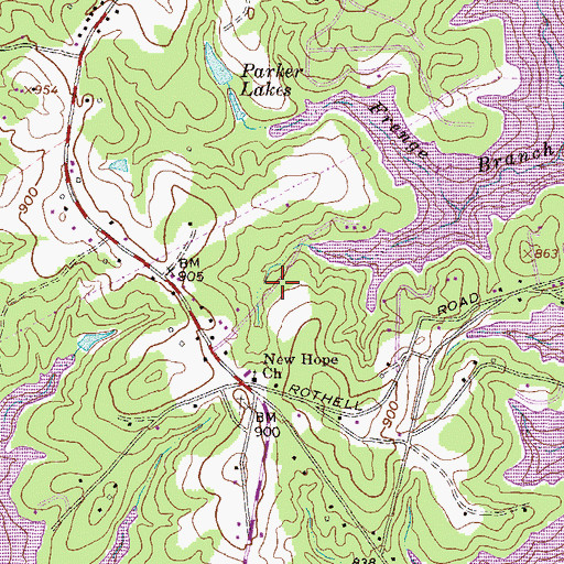 Topographic Map of Dogwood Heights, SC