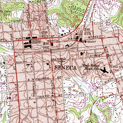 Topographic Map of Ebenezer Baptist Church, SC
