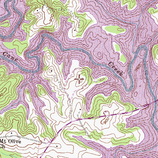 Topographic Map of Eleven Oaks, SC