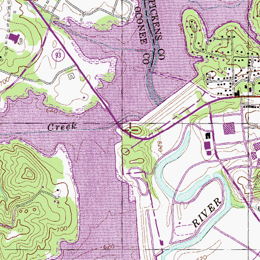 Topographic Map of Ensenaka (historical), SC