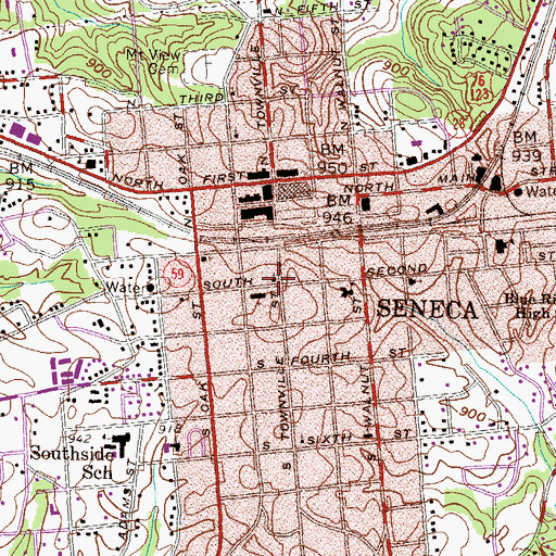 Topographic Map of Episcopal Church of the Ascension, SC