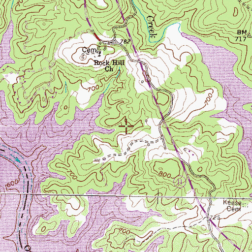 Topographic Map of Fairplay Shores, SC
