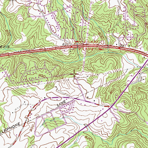 Topographic Map of Forest Hills, SC