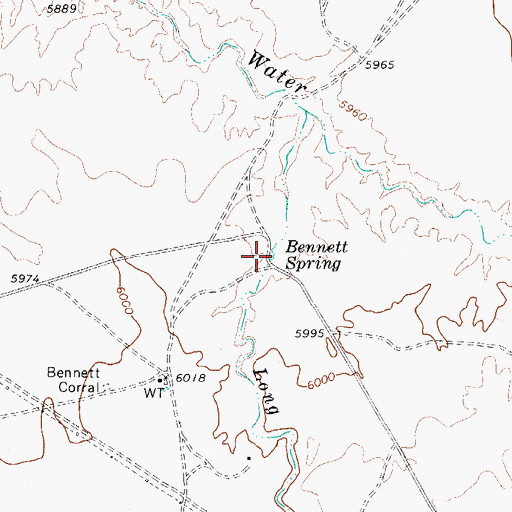 Topographic Map of Bennett Spring, AZ