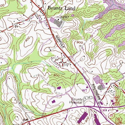 Topographic Map of Gilstrap, SC