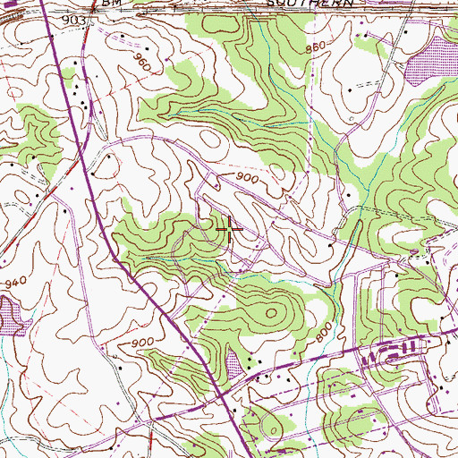 Topographic Map of Grover Square, SC
