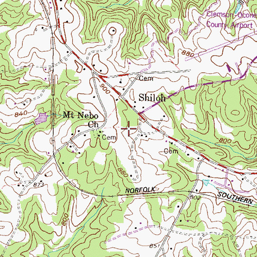 Topographic Map of Harbin Acres, SC