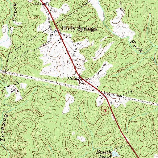Topographic Map of Holly Springs Church, SC