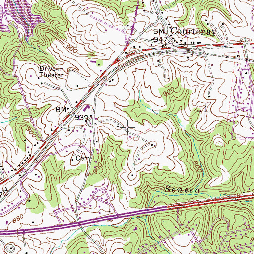 Topographic Map of Indian Hills, SC