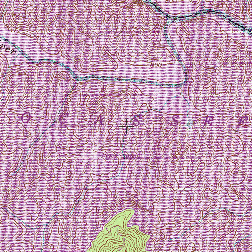 Topographic Map of Jocassee School (historical), SC