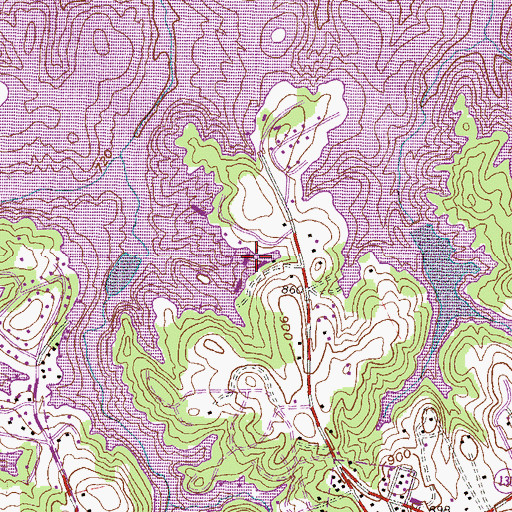 Topographic Map of Keowee Marina, SC