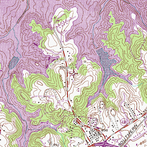 Topographic Map of Lake Barcroft Acres, SC