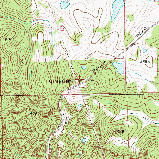 Topographic Map of Orme Cemetery, AL