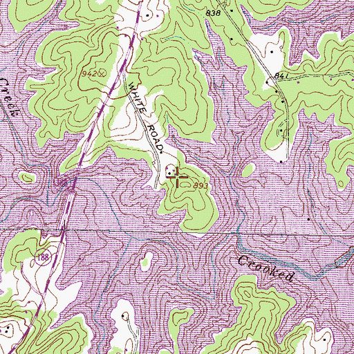 Topographic Map of Lakeside Estates, SC