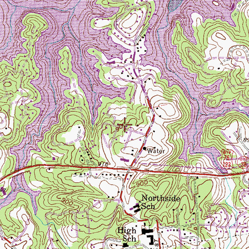 Topographic Map of Lakeview Heights, SC