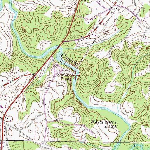 Topographic Map of Lonsdale Mill Power Plant, SC