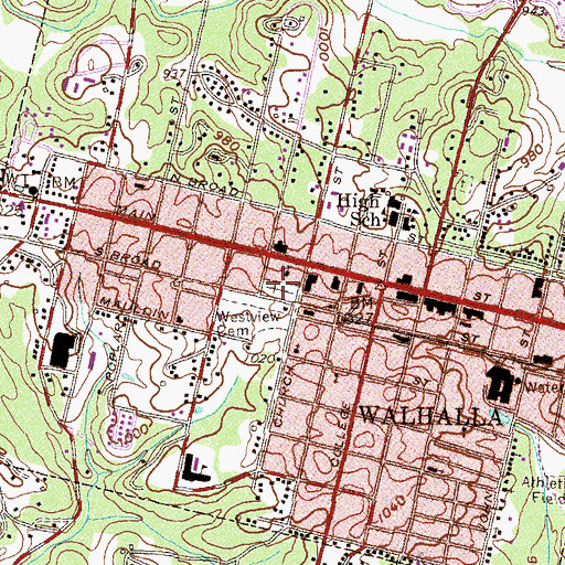 Topographic Map of Lutheran Cemetery, SC