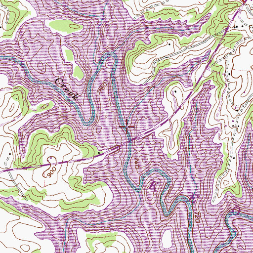Topographic Map of McMahons Mill Pond (historical), SC