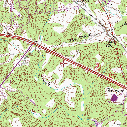 Topographic Map of Millbrook, SC