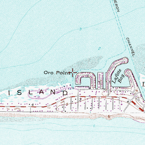 Topographic Map of Oro Point, AL