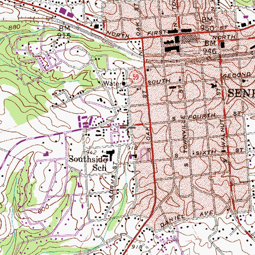 Topographic Map of Mount Zion Holiness Church, SC