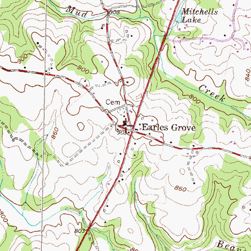 Topographic Map of Earles Grove School (historical), SC
