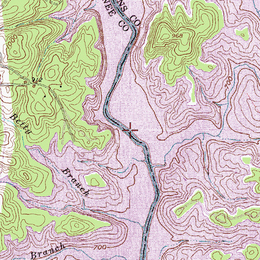 Topographic Map of Nimmons Bridge (historical), SC
