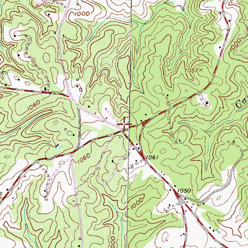 Topographic Map of Oconee Creek School (historical), SC