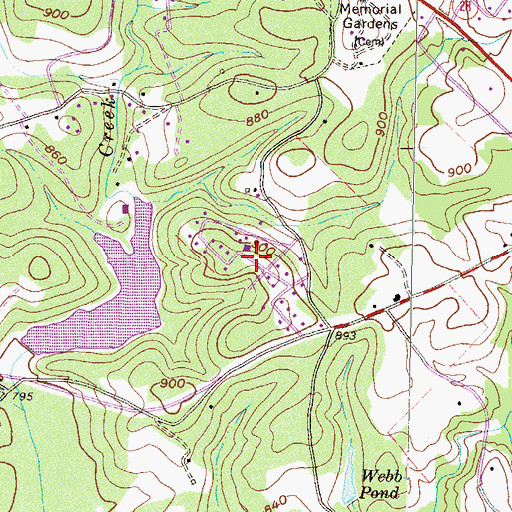 Topographic Map of Oconee Estates, SC